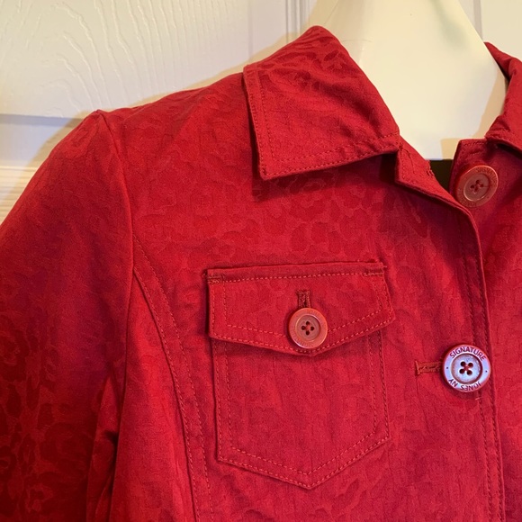 Jones New York Signature Petite Red Jacket Size SP - Picture 3 of 7